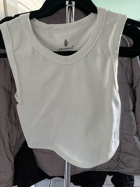 FP Movement- Free Throw Muscle Tee
 White Sleeveless Ribbed Tank Top